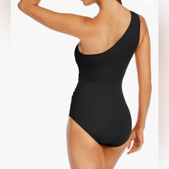 MICHAEL Michael Kors Iconic Solids One Shoulder One Piece Swimsuit plus 16 W - Picture 9 of 9